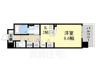 ルミナス上新庄【3階】の間取り