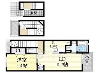 大阪府堺市東区西野【アパート】の間取り