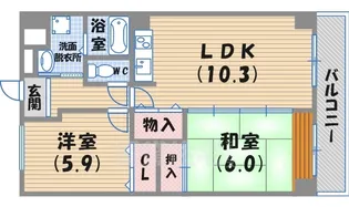 カンファ高木西【2階】の間取り