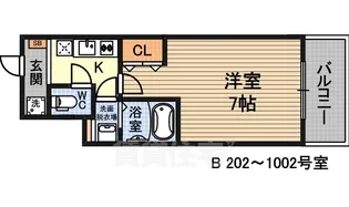ウインズコート新大阪Ⅱ【7階】の間取り