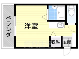 ルーミングイン千舟【4階】の間取り