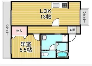 ベルコモン甲子園1【1階】の間取り
