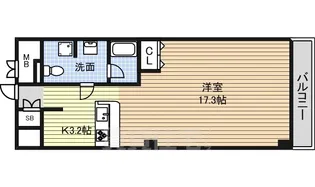 スクエア名駅南【3階】の間取り