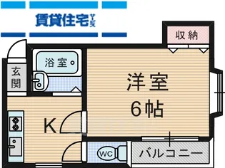 1Kの間取り画像