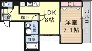 ベレッツァ【10階】の間取り