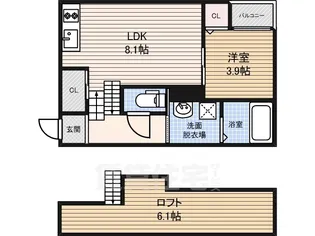 Fortuna伝馬【1階】の間取り