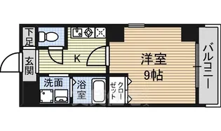 Studioナディア【9階】の間取り