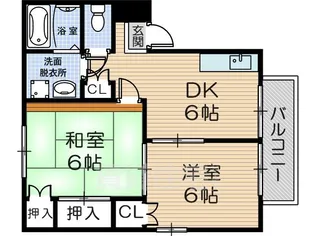 ハイツ安岡【2階】の間取り