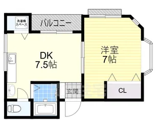 クレール如是【2階】の間取り