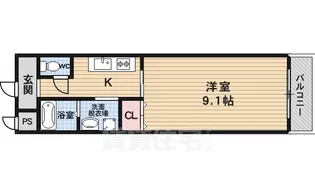 belle・franc祥鳥橋【5階】の間取り
