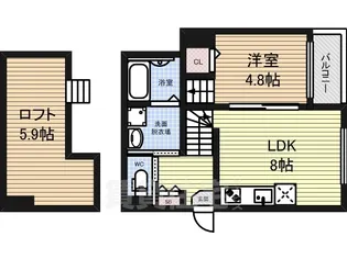 クレインハイツ本陣【1階】の間取り