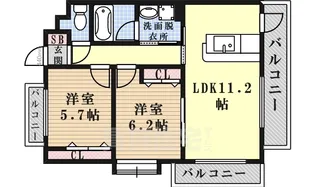 S-FORT西郊通【8階】の間取り
