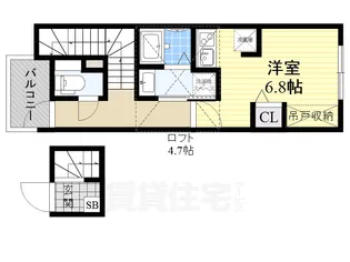 大阪府堺市北区奥本町1丁【アパート】の間取り