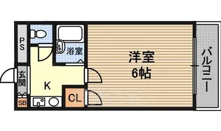 第3国本エレガンス新大阪【4階】の間取り