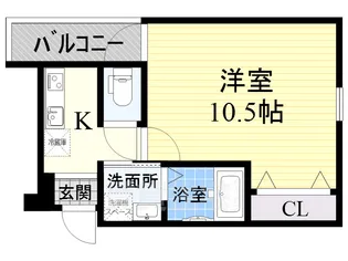 フジパレス武庫川3番館【3階】の間取り