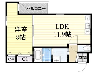 大阪府泉大津市式内町【アパート】の間取り