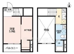Casa Kamiyu(カーサカミユ)【2階】の間取り