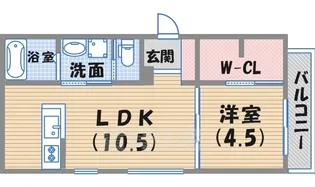 Courge(クラージュ)【1階】の間取り