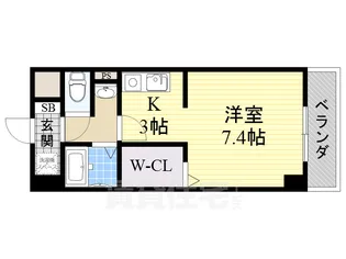 フローライト蛍池【8階】の間取り