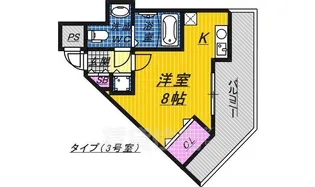 ライフデザイン新金岡B棟【703号室】の間取り
