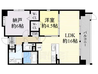 アリスガーデンエサカ【1階】の間取り