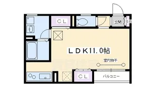 セントラルジェム御所南【1階】の間取り
