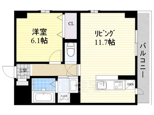 ロイヤル山王【4階】の間取り