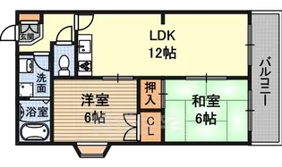 シャンクレール豊新【3階】の間取り