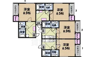 コンパートハウス上飯田【1階】の間取り