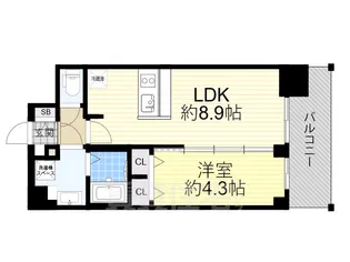 プレサンス新大阪ヴィガ【10階】の間取り