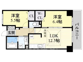COCO MARINI【6階】の間取り