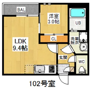 GRANDTIC庄内緑地公園【1階】の間取り