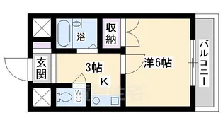 チサトハイツ【3階】の間取り