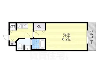 S-RESIDENCE天王寺【4階】の間取り