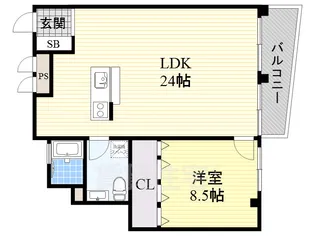 レオーネ寺田町東【5階】の間取り