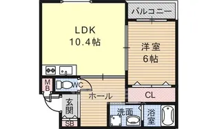大阪府堺市美原区北余部【アパート】の間取り
