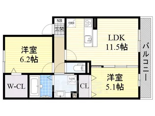 ルシエル メイキラ A棟【2階】の間取り