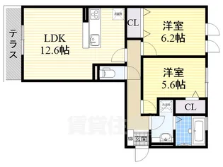 大阪府堺市中区土師町1丁【アパート】の間取り