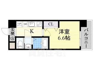 サムティ大阪CITY WEST【14階】の間取り