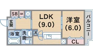 カトルセゾン【5階】の間取り