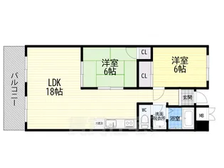 シャルル新大阪【2階】の間取り