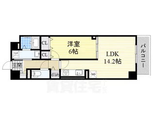 1LDKの間取り画像