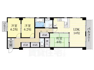 ベルクハウス霞ヶ丘【3階】の間取り