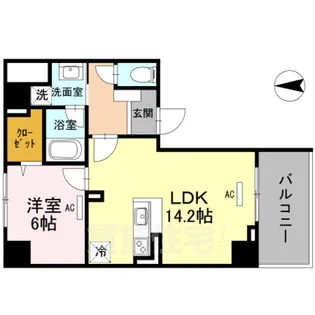 幸court narasanjo【6階】の間取り