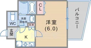 ラナップスクエア神戸県庁前【603号室】の間取り