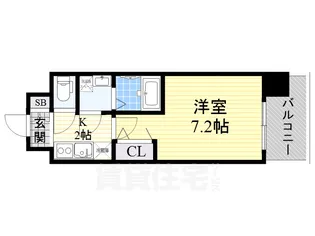 UURコート名古屋名駅【8階】の間取り