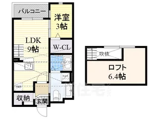 ソレイユ・イーストA棟【2階】の間取り