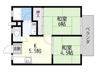植栄ハイツ【2階】の間取り