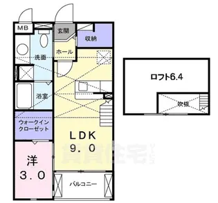 サニーレジデンス西三国A棟【2階】の間取り