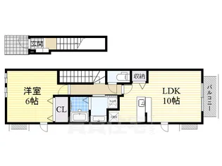 大阪府堺市堺区出島海岸通4丁【アパート】の間取り